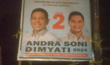 Bapera Pandelang Lakukan Pemasangan Baliho Andra-Dimyati di 50 Titik Se Pandeglang