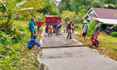 Betonisasi Realisasi DD Tahap 1 Tahun 2025, Desa Ganggaeng Picung,  Dalam Proses Pengerjaan