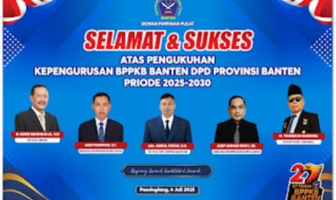 Pada HUT Ke-27 BPPKB Banten, Dilaksanakan Pengukuhan Pengurus DPD Banten & Do'a Bersama