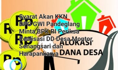 Diduga Syarat Akan KKN, DPC GWI Laporkan Realisasi DD Desa Montor, Senangsari & Harapankarya Pagelaran Ke BPK RI Banten