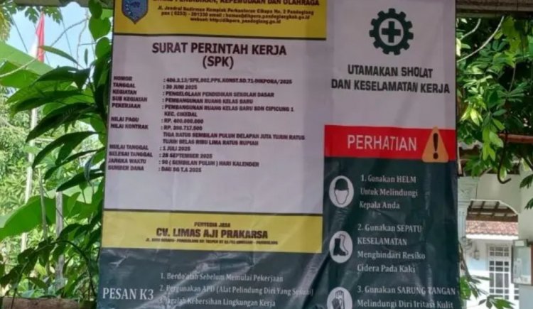 CV. Limas Aji Perkasa Tidak Taati K3 Pada Proyek RKB SDN Cipicung 1, DPC GWI Minta Dinas Terkait Berikan Sangsi Tegas