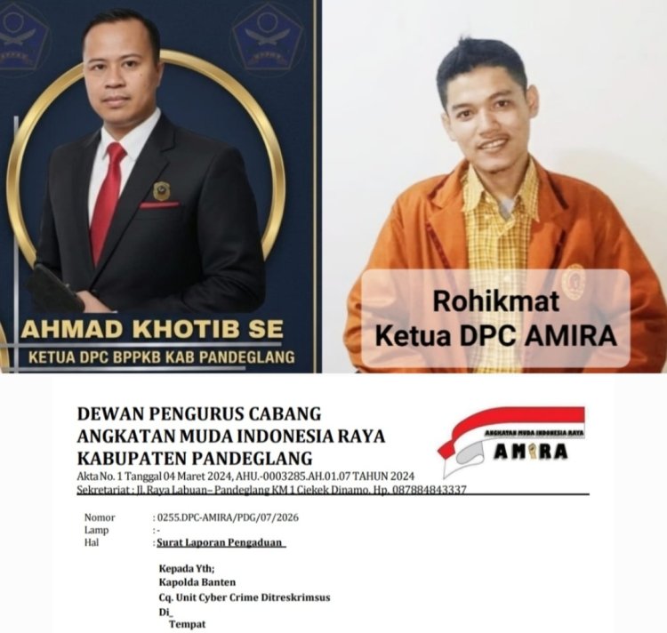 Akun Tiktok @wanita.pancasila, Diduga Sampaikan Narasi Buruk Pribadi Gubernur Banten di Medsos, DPC AMIRA & DPC BPPKB Pandelang Layangkan Laporan Pengaduan Ke Unit Cyber Crime Polda Banten